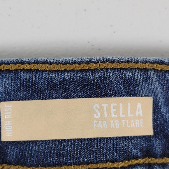 KUT From The Kloth Stella Fab Ab Flare Jeans High Rise Distressed Raw Hem sz 2 - Picture 8 of 11